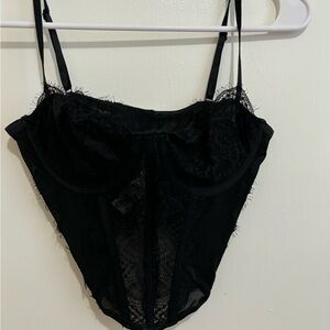 Glassons black corset lace top